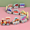 Magnetic Wooden Train Toys Trains (11 pieces) - Magnetic Toys From 1 Year Speelgoed Koning