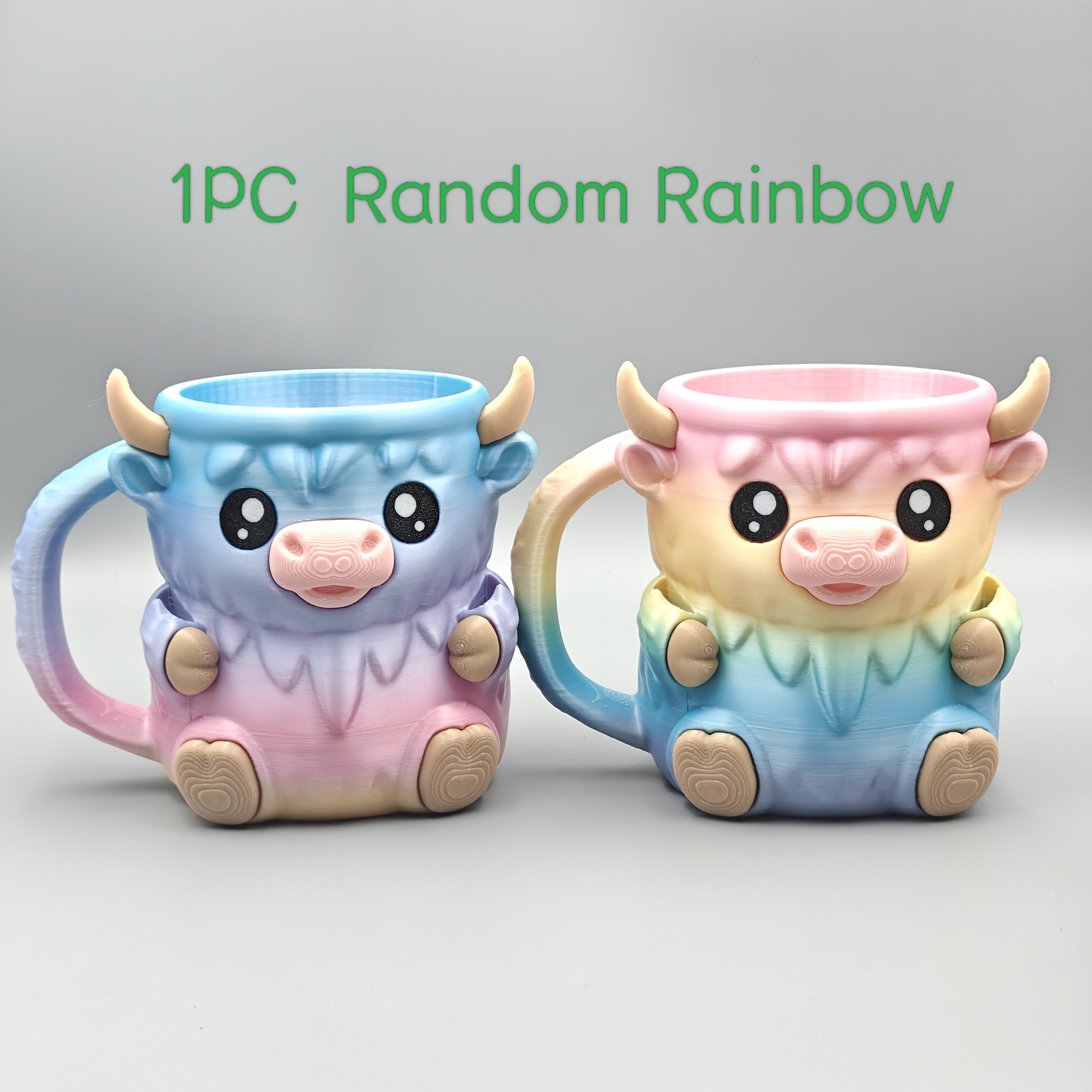 Mug Support Vache Écossaise 3D pour Boissons - Tasse Décorative avec Rangement Secret - Idéal Cadeau Fêtes et Décoration Maison