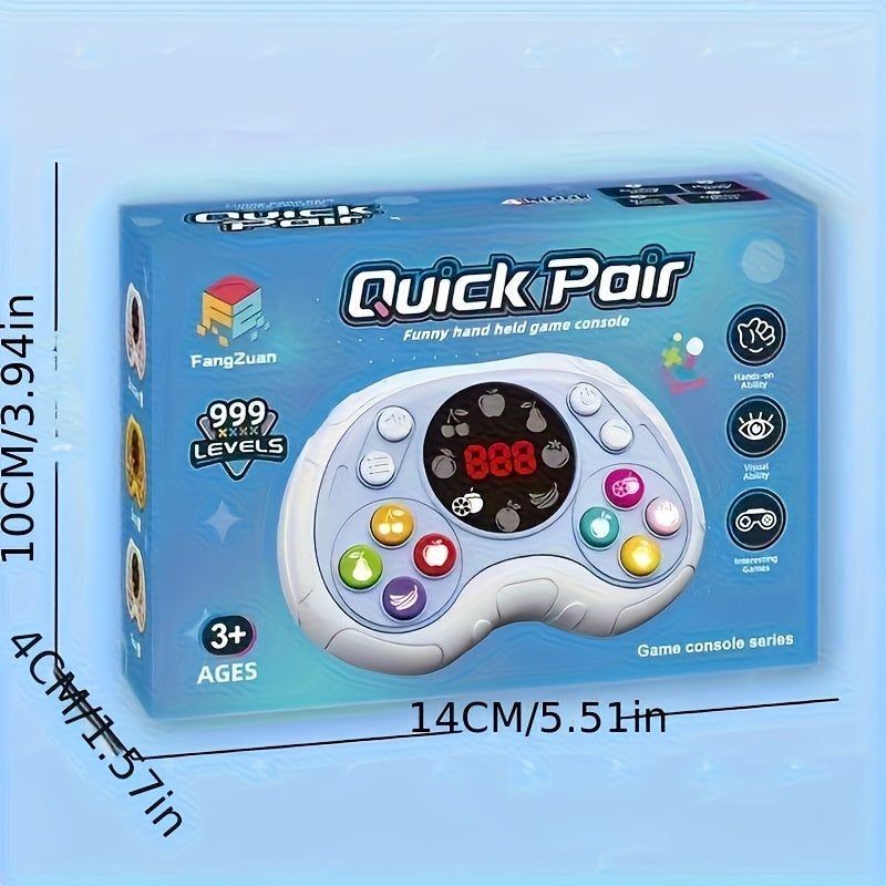 Console de Jeu Puzzle Portable Électronique pour Enfants 3 Ans+ - Jouet Éducatif Garçons Filles - Entraînement Cérébral Mémoire Réaction - 999 Niveaux