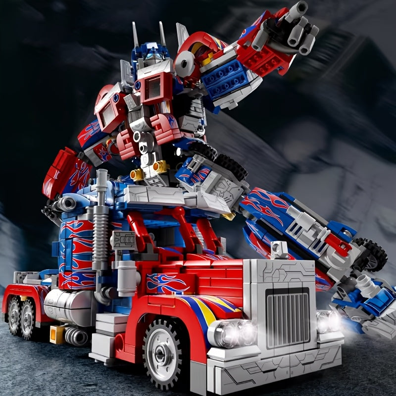 Voiture Transformable 2-en-1 – Set de construction 1000+ pcs en ABS, cadeau idéal pour Noël/Halloween King of Toys