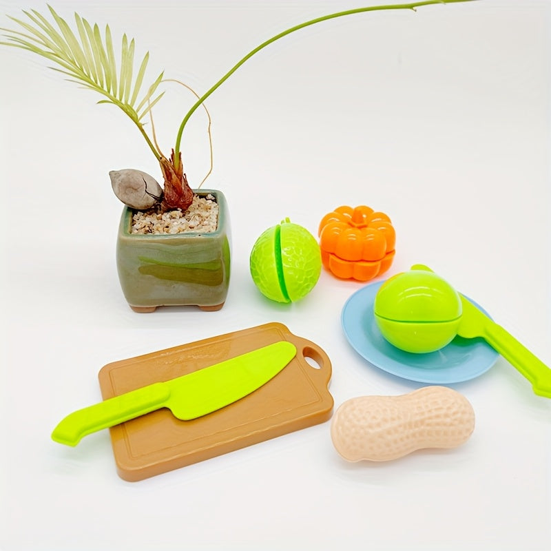 Set de Cuisine et Aliments d'Imitation 24 Pièces pour Enfants - Jouet Éducatif Fruits, Légumes et Vaisselle pour Garçons et Filles