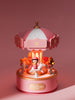 Carrousel de Noël avec Enceinte Bluetooth | Boîte à Musique en Bois à Manivelle Rotative avec Sapin de Noël, Décoration de Table King of Toys