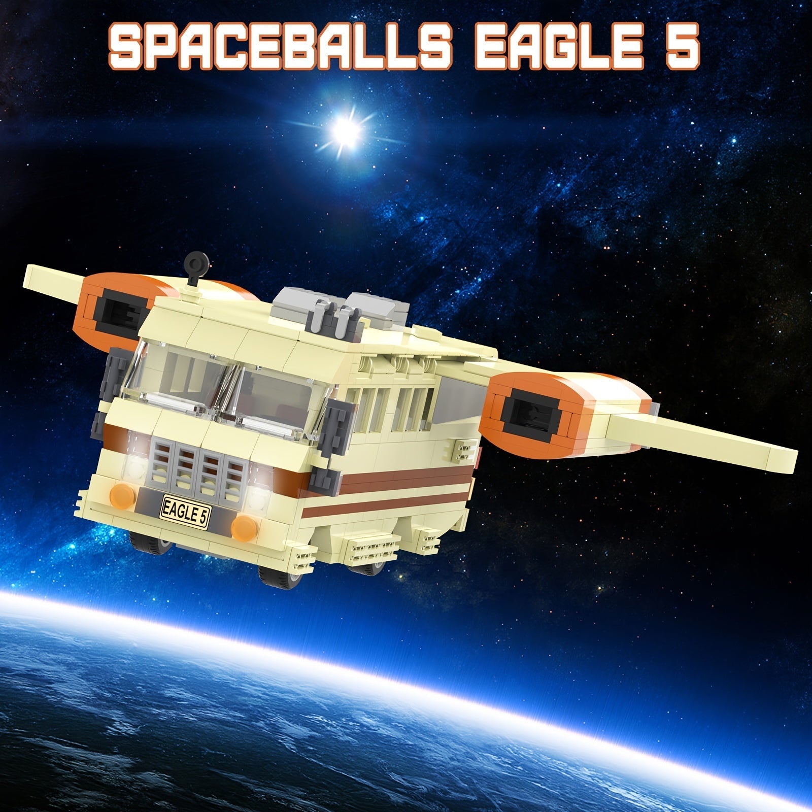 Set 667pcs - Modèle Voiture Spatiale avec Cockpit, Hyper-Jets & Space Ball - Cadeau Anniversaire King of Toys