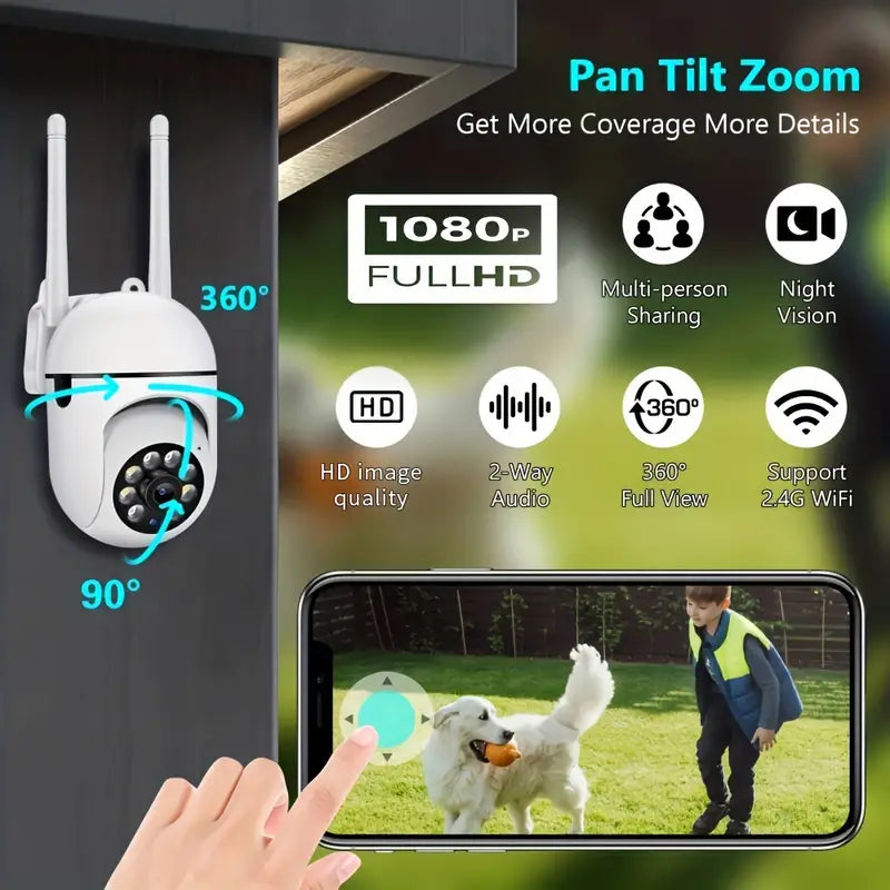 Caméra de sécurité sans fil Waterproof 1080p avec WIFI et détecteur de mouvement De Speelgoed Koning