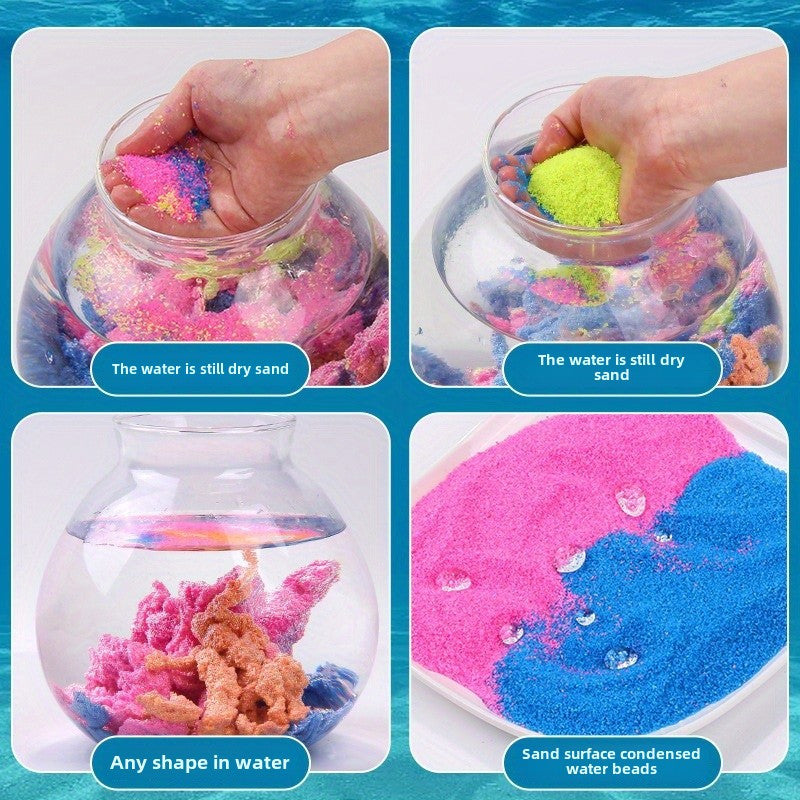 Sable Magique Hydrofuge 4 Couleurs | Jeu Sensoriel Enfant