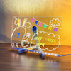 Tableau de notes LED avec couleurs | Tableau effaçable à sec en acrylique transparent avec lumière Pour enfants et adultes