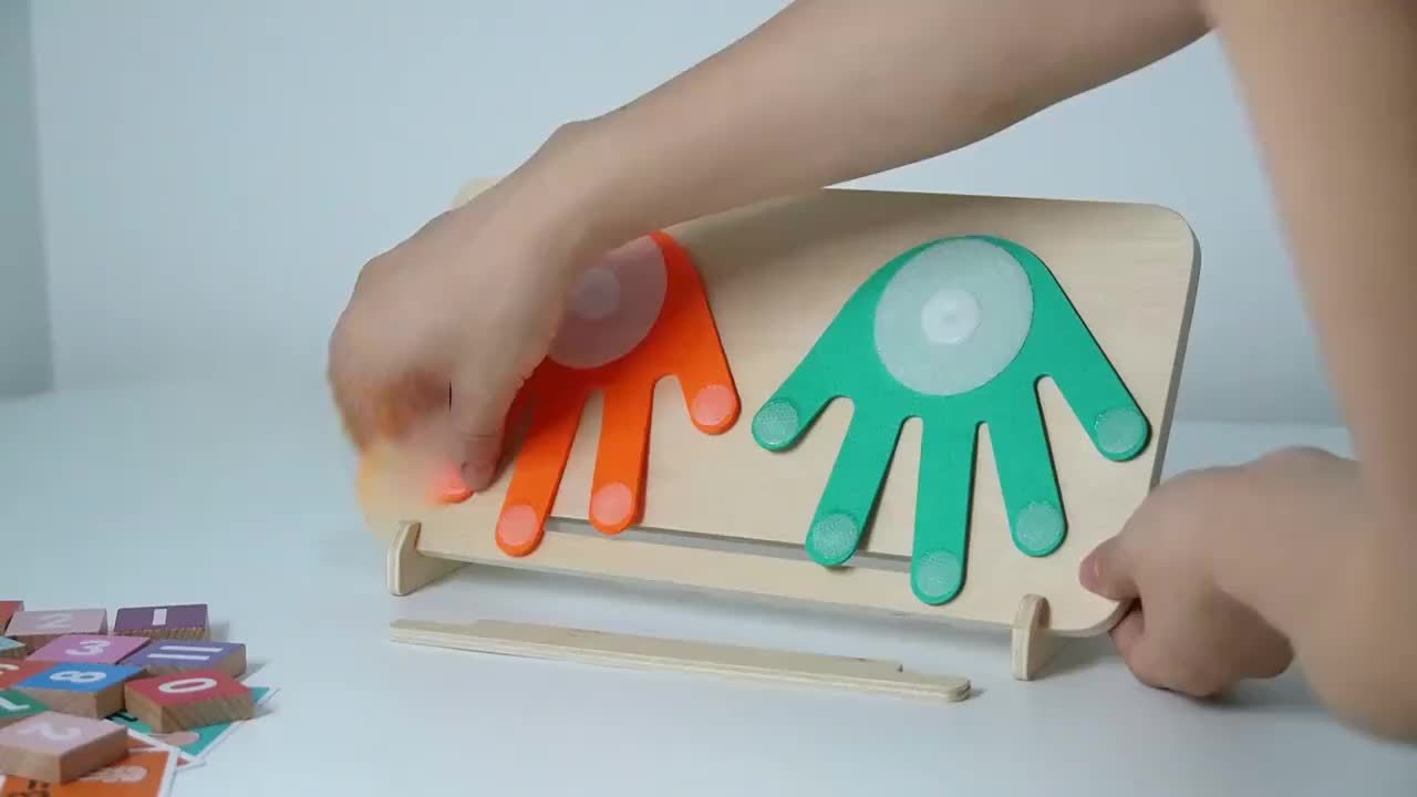 Tableau d'Apprentissage Mathématique en Bois Montessori pour Enfants 3 Ans et Plus - Outil Éducatif pour Apprendre à Compter, Additionner et Soustraire