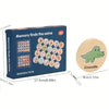 Jeu de Mémoire en Bois – Puzzle Éducatif avec Formes & Animaux Colorés – Apprentissage Précoce