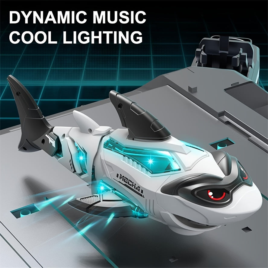 Requin Mécanique Interactif pour Enfants | Jouet Articulé avec Lumières LED, Musique Dynamique et Mâchoire Mobile | Idéal dès 3 Ans King of Toys
