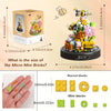 GardenBee Set de 588pcs Fleurs à Construire – Kit Mini Briques ABS avec Abeille & Papillon, Cadeau Idéal