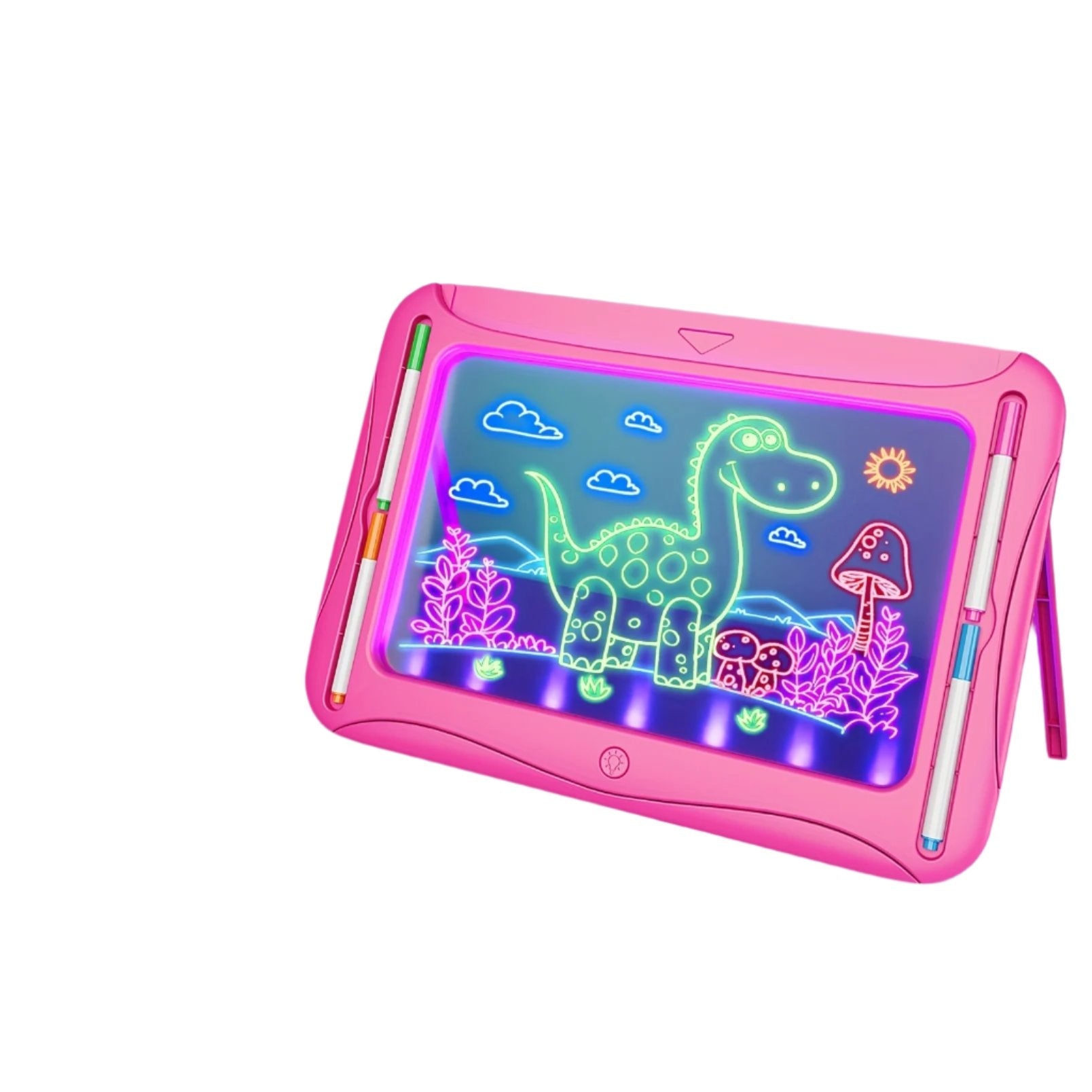 Tablette à Dessin LED pour Enfants 3+ | Planche Lumineuse avec Cartes Double Face et Stylos Lumineux | Jouet Créatif et Éducatif, Cadeau d'Anniversaire ou Noël - Vert et Rouge Rose King of Toys