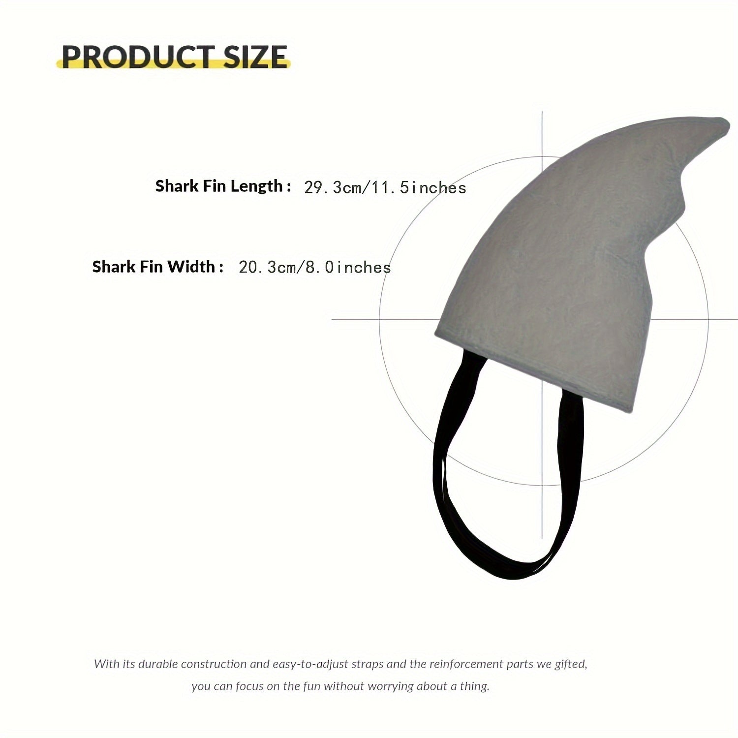 Dorsale de Requin Costume – Accessoire de Déguisement Facile à Porter