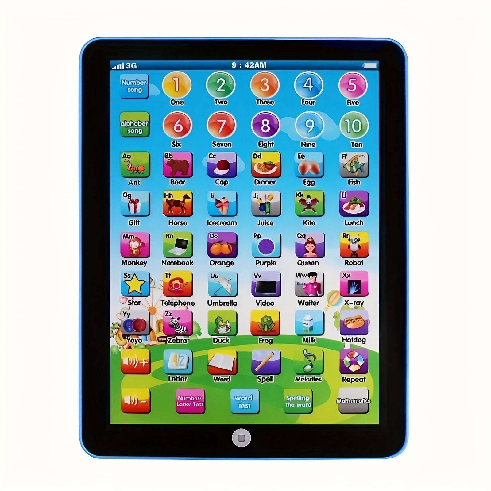 Tablette Éducative Amusante pour Garçons et Filles Alimentée par Batterie Multicolore King of Toys