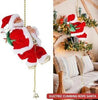 Père Noël Électrique Escaladeur avec Musique | Jouets Ornements de Cadeau Poupée Suspendus Décorations King of Toys