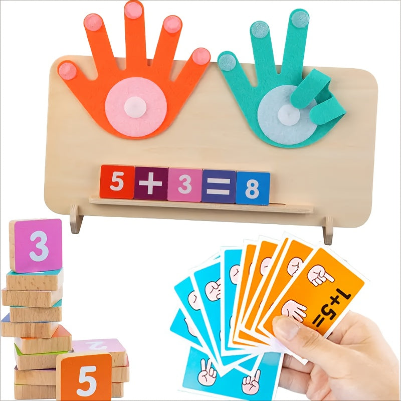 Tableau d'Apprentissage Mathématique en Bois Montessori pour Enfants 3 Ans et Plus - Outil Éducatif pour Apprendre à Compter, Additionner et Soustraire