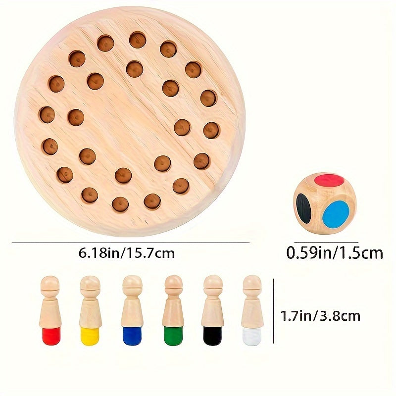 Jeu de Mémoire Échecs en Bois | Jeu de Logique et Casse-tête Éducatif, Parfait pour l'Interaction et le Plaisir pour Enfants et Adultes 3, 4, 5+ Ans King of Toys