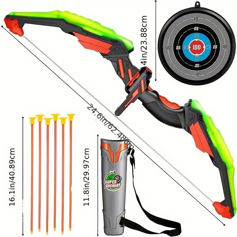 Set Arc et Flèches Lumineux pour Enfants - Kit de Sport Extérieur - Idéal pour Garçons & Filles de 3 à 8 Ans - Cadeau Anniversaire & Fêtes King of Toys