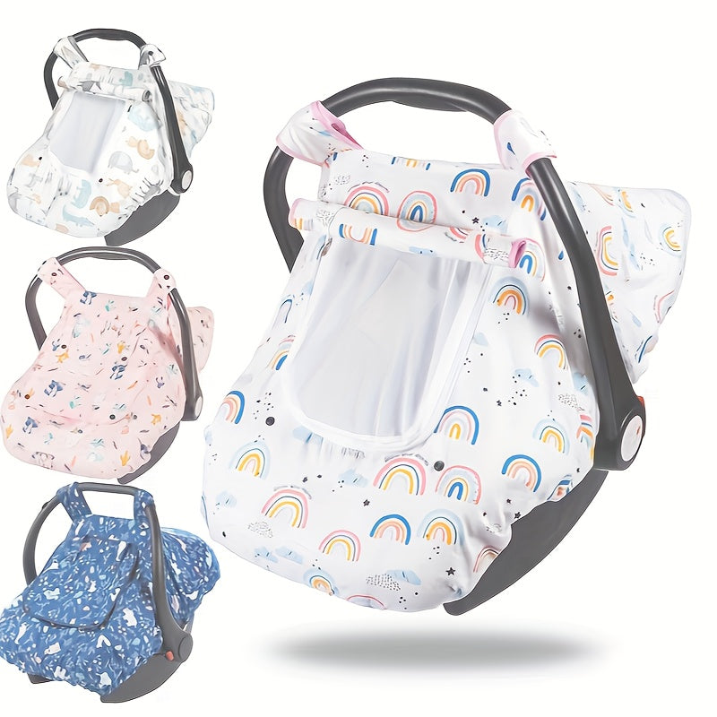 Housse de Siège Auto Bébé Hiver 3-en-1 - Couverture Minky Chaude et Coupe-Vent avec Fenêtre d'Aération - Cadeau de Naissance