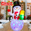 Décorations Gonflables de Noël 1pc 5FT Bonhomme de Neige avec Lumières LED Rotatives à 360° - Décor Extérieur et Intérieur King of Toys