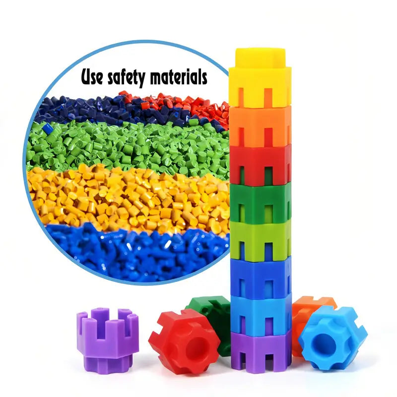 Ensemble de Blocs de Construction pour Enfants - Jouets Éducatifs 3 ans