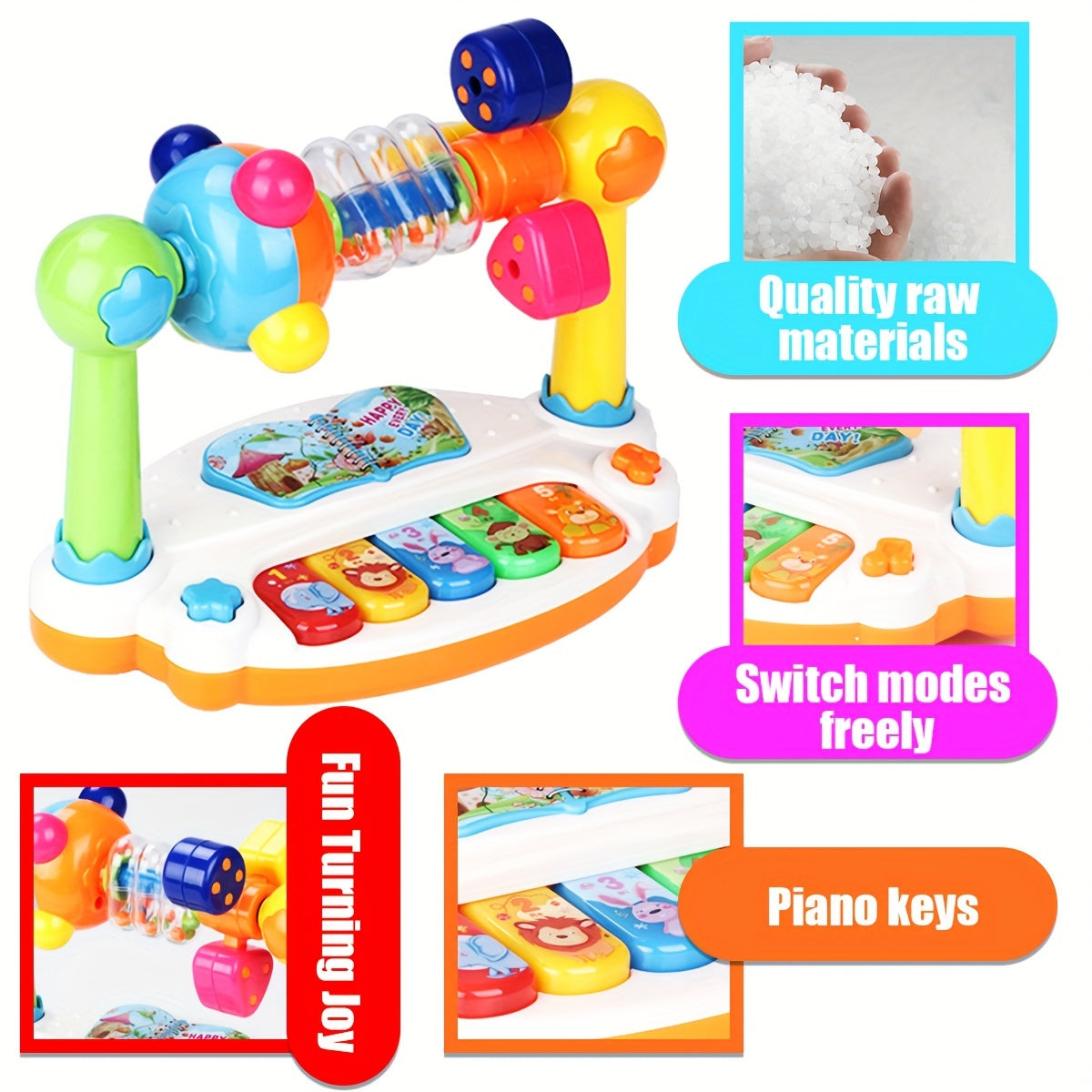 Jouet Clavier Musical Interactif pour Enfants | Piano Éducatif avec Jeux de Rythme et Chansons avec Lumières - Dès 0+ Ans King of Toys