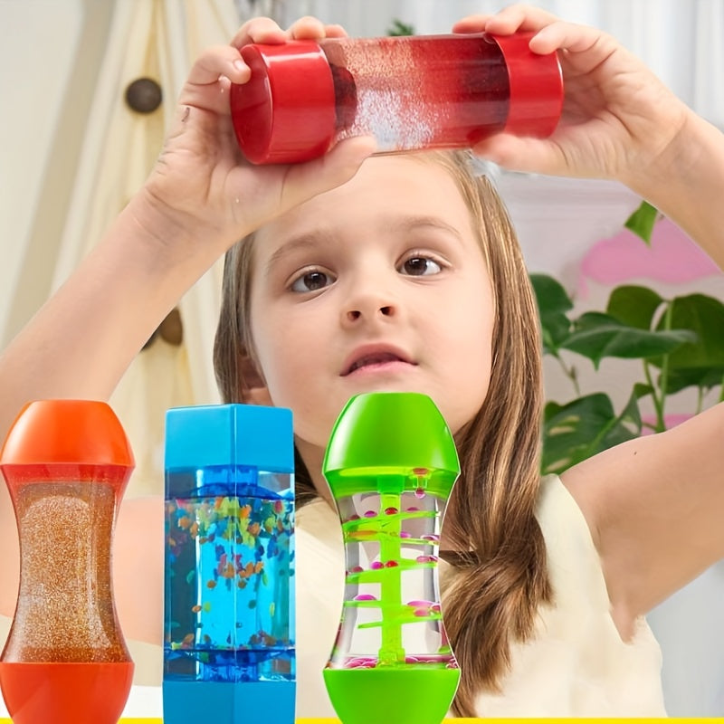 Lot de 4 Tubes Sensoriels Fidget pour Enfants 3 Ans et Plus - Jouet Calmant Anti-Stress pour Enfants Garçons Filles - Outil d'Éveil et de Concentration