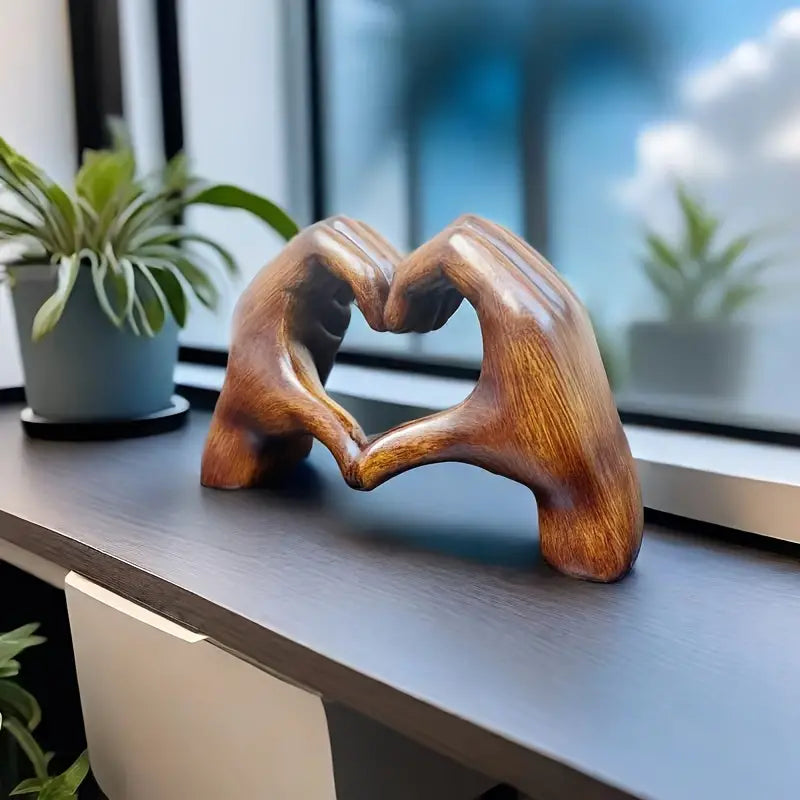Ornement en bois en forme de main d'amour l Accessoire de décoration intérieure De Speelgoed Koning