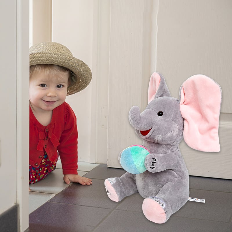 PeekPal Éléphant Musical – Peluche interactive avec sons et fonctions tactiles