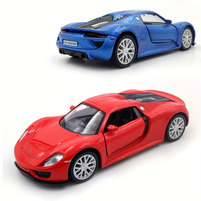 Voiture Sport Porsche 918 Spyder 1:36, Jouet pour Enfants, Cadeau Anniversaire King of Toys