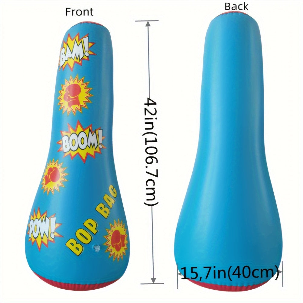 Sac de Frappe Gonflable pour Ados & Adultes – Jouet Sportif en Plastique pour Décompresser & S’Amuser