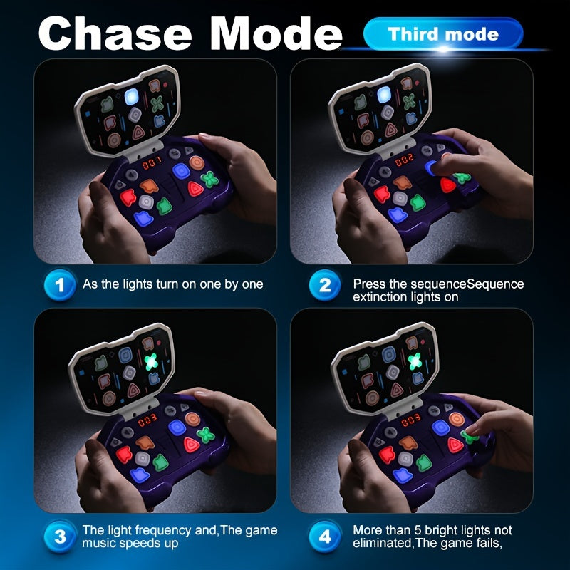 Jouet Fidget Interactif avec Boutons Lumineux | Modes Multijoueurs pour Améliorer la Mémoire, la Concentration et la Coordination - Casse-Tête Éducatif pour Enfants 3-6 ans, Violet/Bleu King of Toys