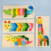 Puzzle Éducatif d'Animaux pour Enfants | Puzzle d'Apprentissage en Bois avec Boucles - Pour Enfants de 3 à 6 Ans King of Toys