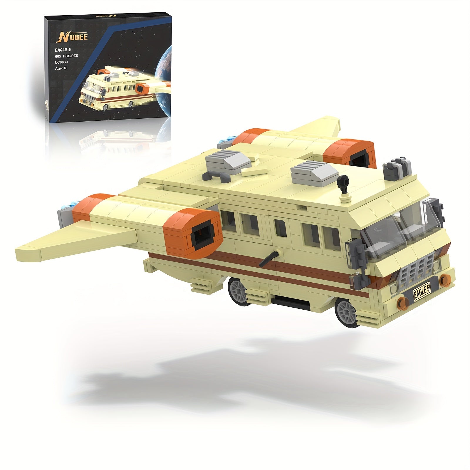Set 667pcs - Modèle Voiture Spatiale avec Cockpit, Hyper-Jets & Space Ball - Cadeau Anniversaire King of Toys