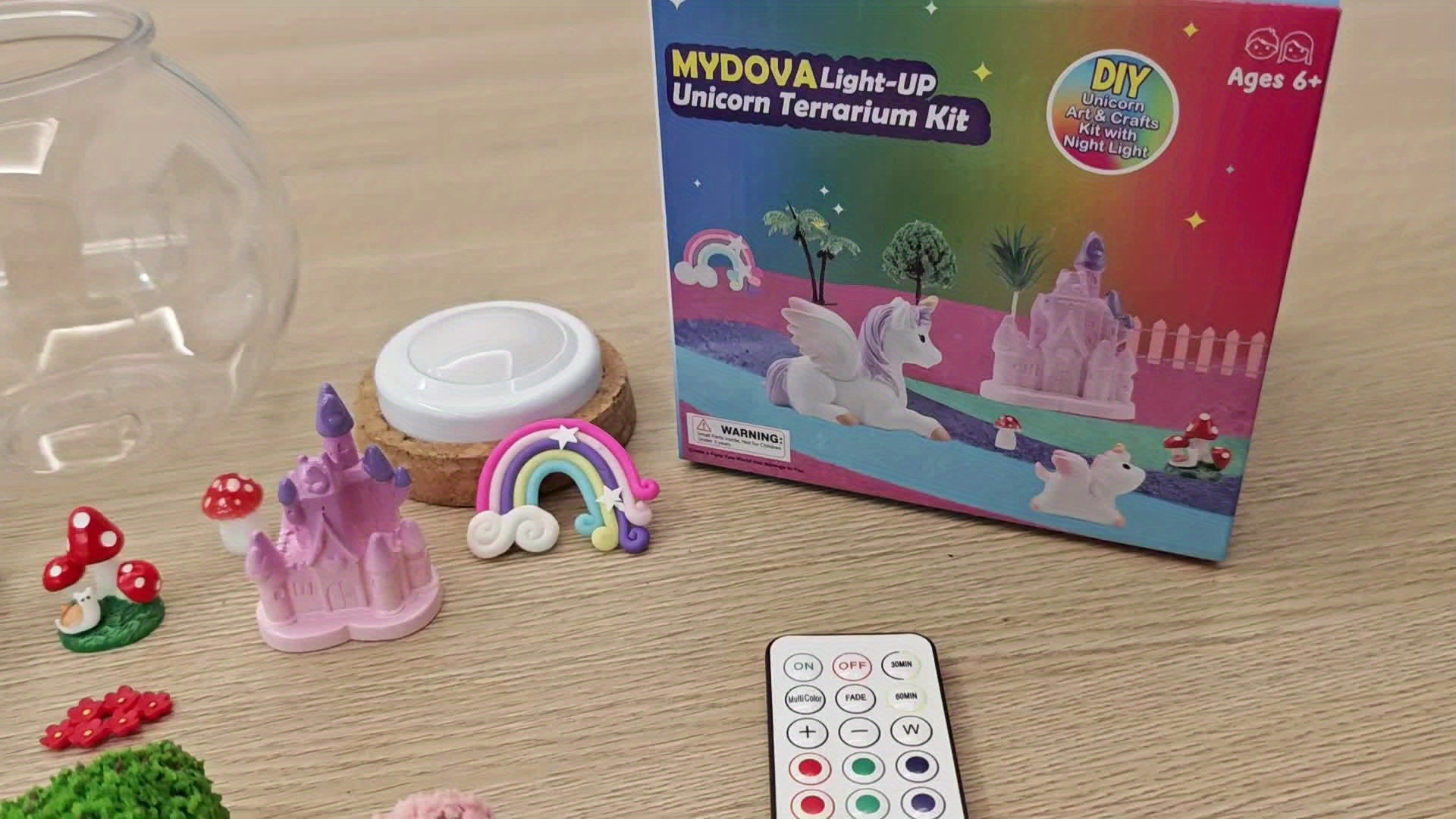Terrarium Licorne Enchantée - Lampe LED et Jardin Magique DIY, Cadeau pour Enfants de 6 à 12 Ans King of Toys