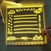Tableau de notes LED avec couleurs | Tableau effaçable à sec en acrylique transparent avec lumière Pour enfants et adultes