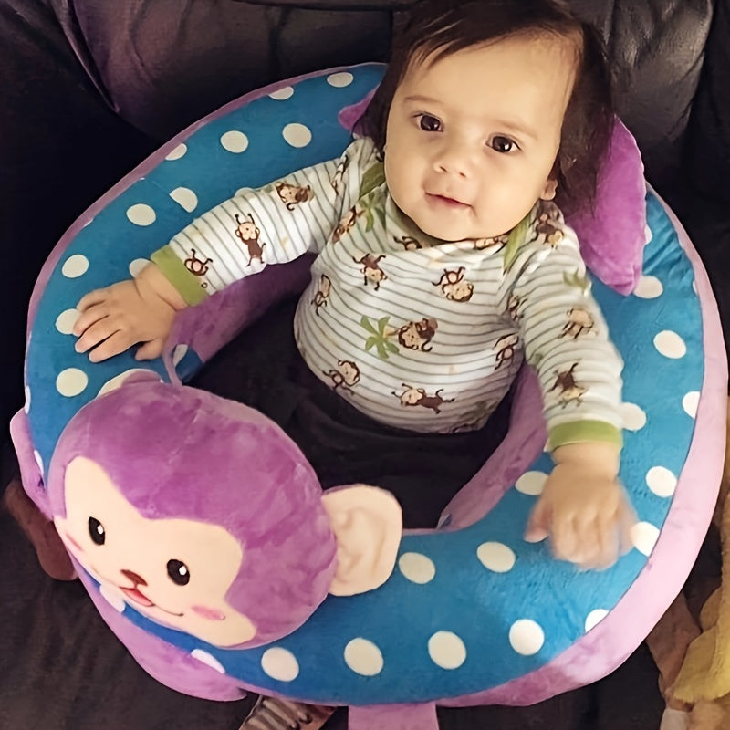 Siège de Soutien Éléphant en Peluche pour Bébé 4 Mois et Plus - Fauteuil d'Apprentissage Doux et Sécurisé pour Tout-Petit Garçon Fille