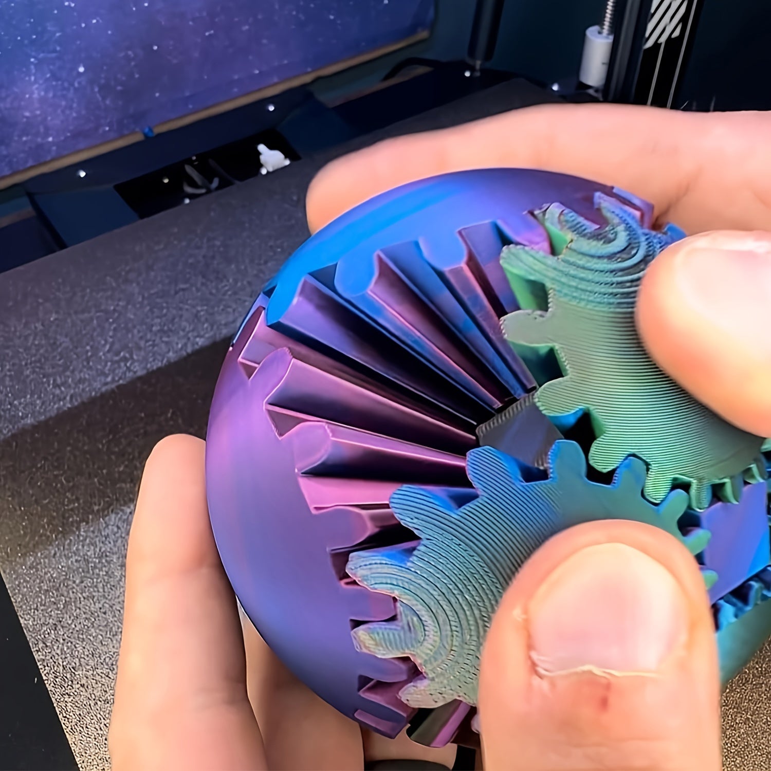 Balle Engrenage 3D - Jouet Fidget Spinning Steampunk, Cadeau de Noël pour Enfants King of Toys