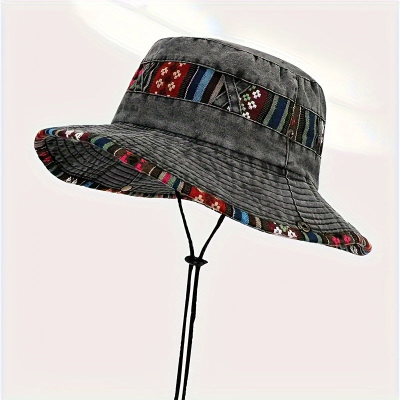 Chapeau de Soleil Vintage en Coton | Protection UV et Style Décontracté