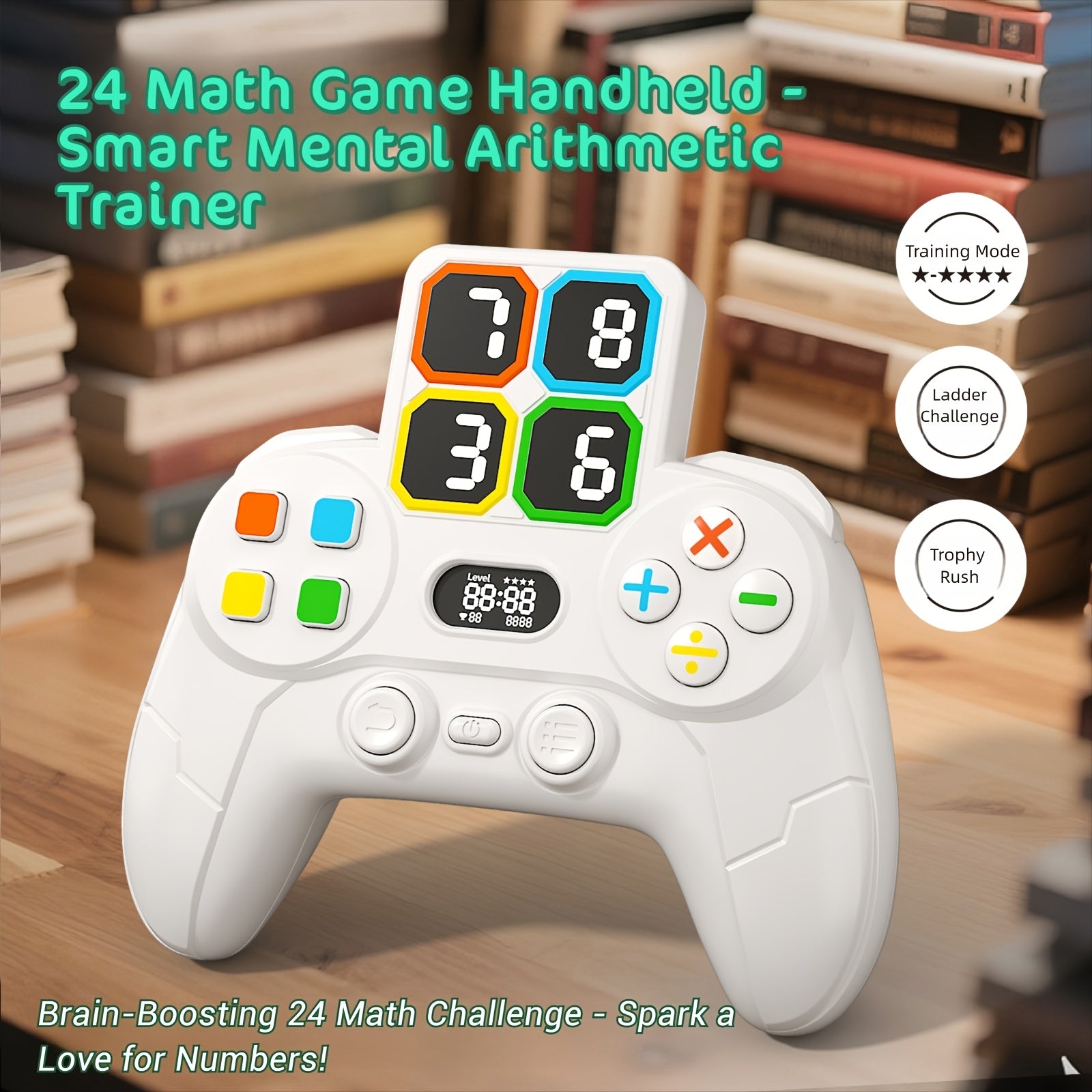 Console de Jeu Puzzle Mathématique Électronique "24" pour Enfants 6 Ans et Plus - Casse-tête Cérébral Interactif pour Garçons Filles