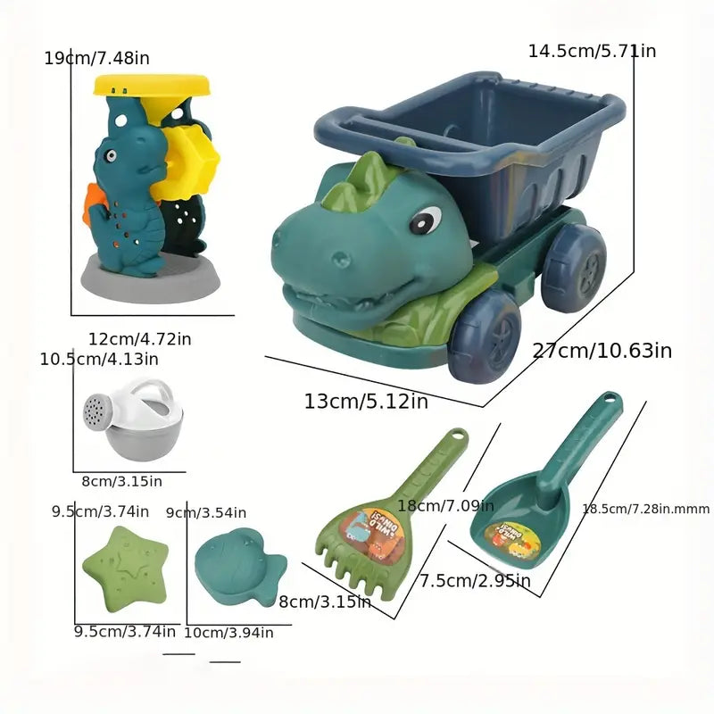 Ensemble de Jouets Dino Construction pour le Sable et la Plage - Jouets Extérieurs pour Enfants de 4 Ans De Speelgoedkoning
