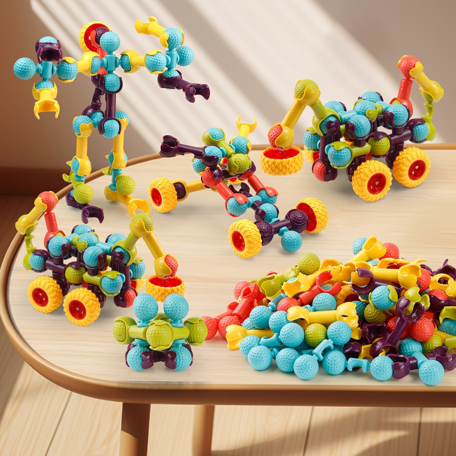 Blocs de Construction Articulés 50/95/190PCS - Jouet Créatif et Logique - Cadeau Noël/Action de Grâce/Nouvel An King of Toys