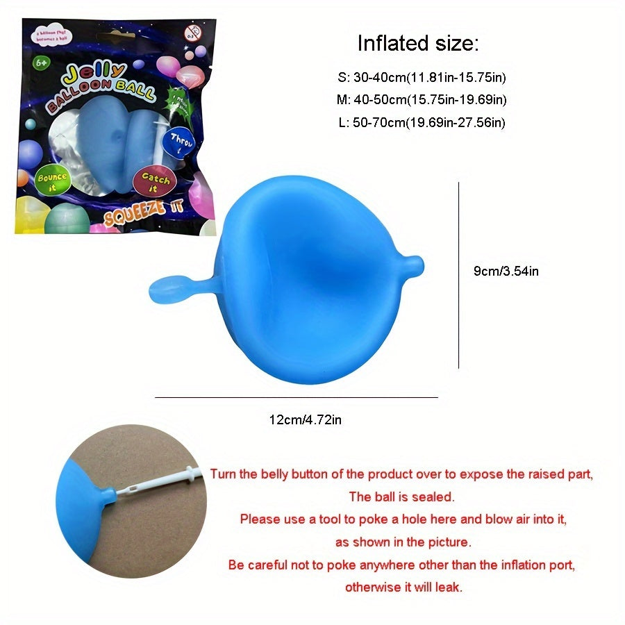 Lot de 3 Balles Géantes à Bulles Gonflables – Balles d’eau en TPE, effet gelée bleue | Jouets aquatiques non électrifiés pour parc aquatique et activités extérieures