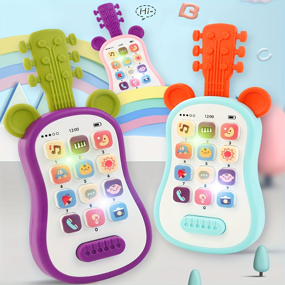 Jouet Musical en Forme de Guitare | Jouet Lumineux avec Sons et Encyclopédie, Convient dès la Naissance King of Toys