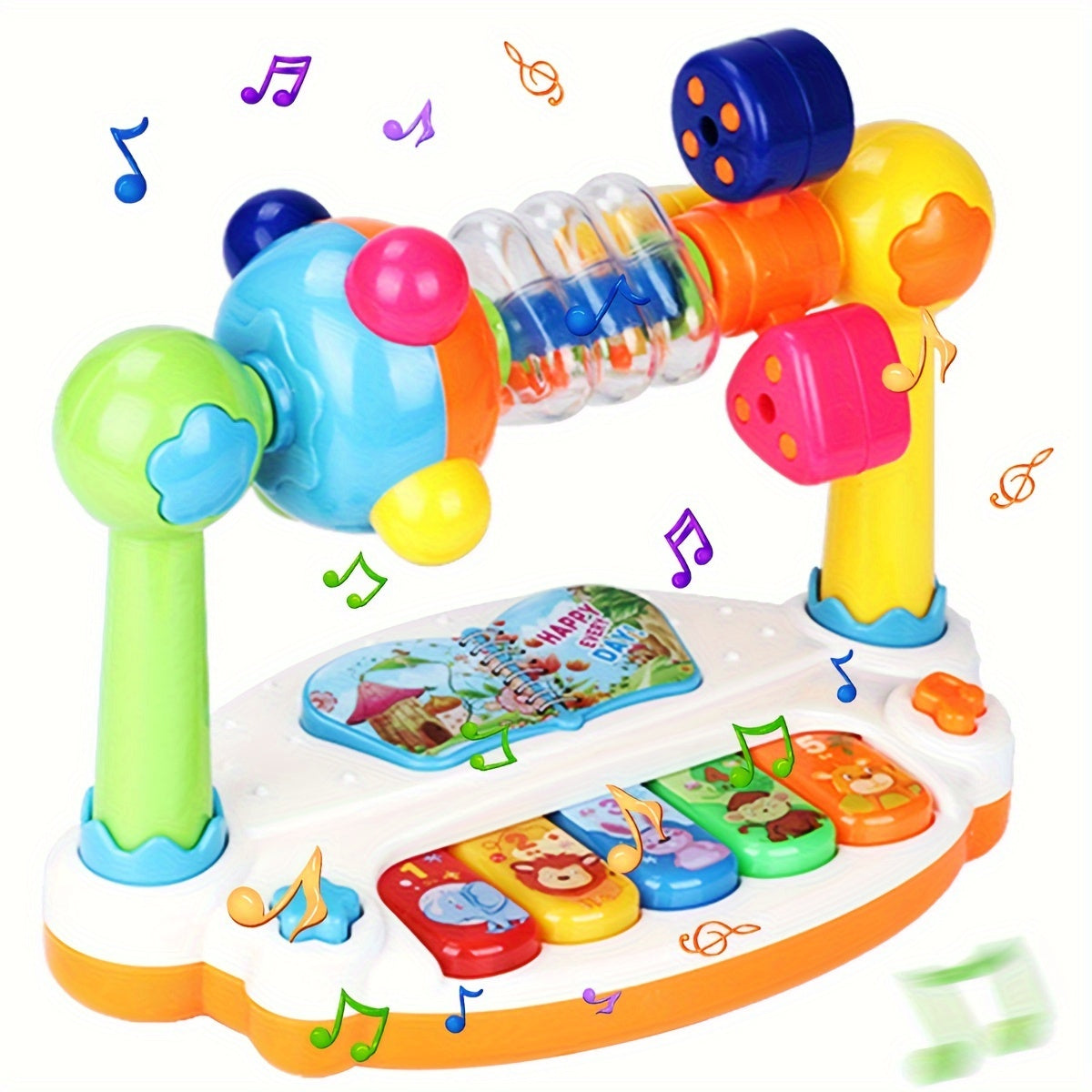 Jouet Clavier Musical Interactif pour Enfants | Piano Éducatif avec Jeux de Rythme et Chansons avec Lumières - Dès 0+ Ans King of Toys