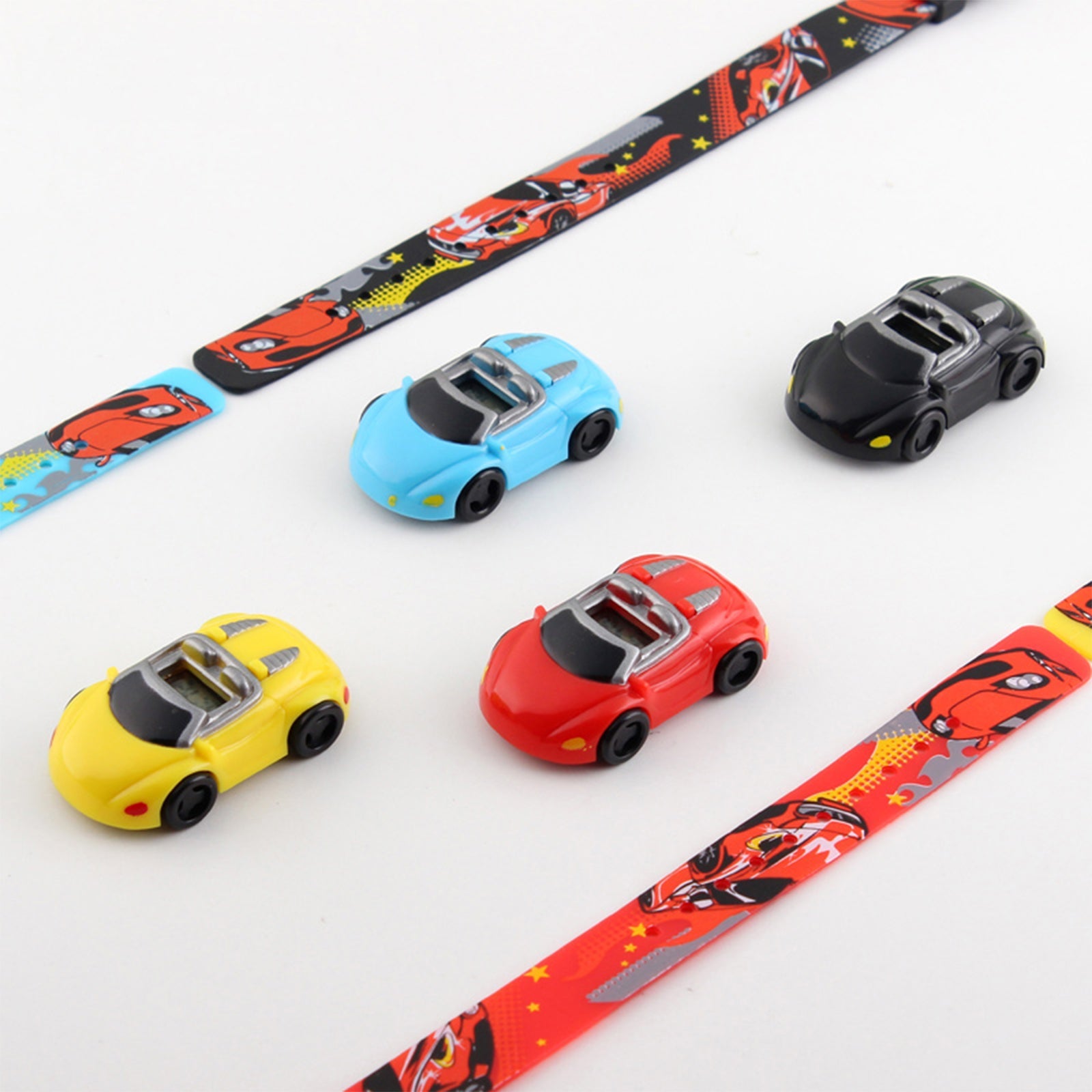 Montre Électronique Détachable en Forme de Voiture de Dessin Animé | Montre éducative LED pour enfants de 4+ ans King of Toys