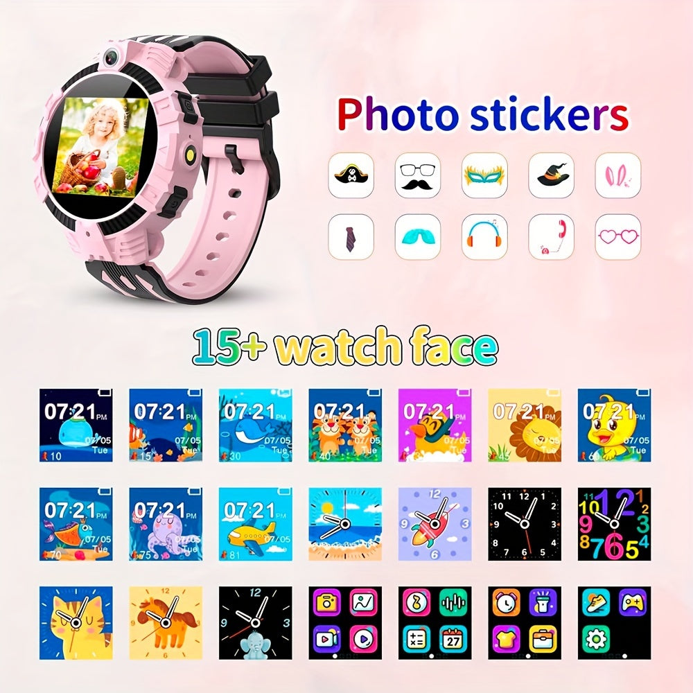 Montre Intelligente Éducative pour Enfants 4-12 Ans - Smartwatch Tactile avec Jeux, Musique, Appareil Photo et Podomètre - Cadeau Anniversaire et Noël