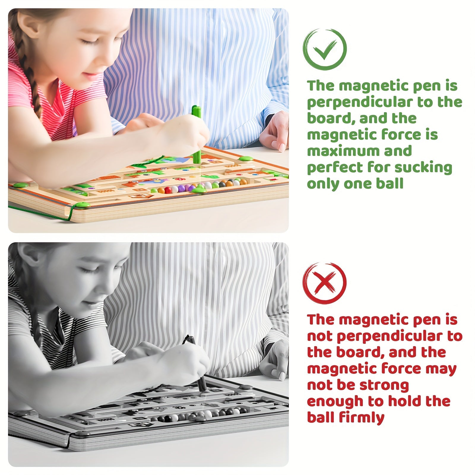 Labyrinthe Magnétique Couleurs & Chiffres – Jouet Montessori Bois 3 Ans et +