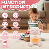 Agneau en Peluche Musical & Respirant – 8 Mélodies Douces, Bruit Blanc, Veilleuse & Volume Réglable | Cadeau de Naissance