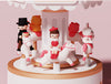 Carrousel de Noël avec Enceinte Bluetooth | Boîte à Musique en Bois à Manivelle Rotative avec Sapin de Noël, Décoration de Table King of Toys