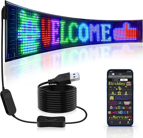 Led Sign Pro | Panneau à Pixels LED Matrix | Connexion USB | Pour Maison et Voiture Speelgoed Koning